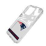 New England Patriots Personalized Tilt Clear Phone Case for Apple iPhone