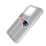 New England Patriots Text Backdrop Clear Phone Case for Apple iPhone