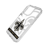 New Orleans Saints Personalized Tilt Clear Phone Case for Apple iPhone