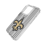 New Orleans Saints Text Backdrop Clear Phone Case for Apple iPhone