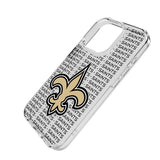 New Orleans Saints Text Backdrop Clear Phone Case for Apple iPhone