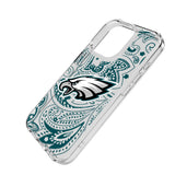 Philadelphia Eagles Paisley Clear Phone Case for Apple iPhone