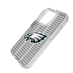Philadelphia Eagles Text Backdrop Clear Phone Case for Apple iPhone