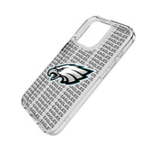 Philadelphia Eagles Text Backdrop Clear Phone Case for Apple iPhone