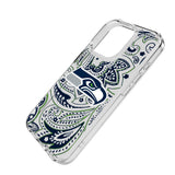 Seattle Seahawks Paisley Clear Phone Case for Apple iPhone