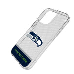 Seattle Seahawks Personalized EndZone Plus Clear Phone Case for Apple iPhone