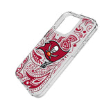 Tampa Bay Buccaneers Paisley Clear Phone Case for Apple iPhone