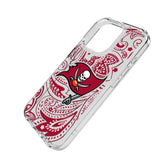 Tampa Bay Buccaneers Paisley Clear Phone Case for Apple iPhone