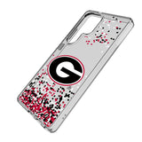 University of Georgia Bulldogs Confetti Clear Phone Case for Samsung Galaxy