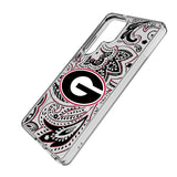 University of Georgia Bulldogs Paisley Clear Phone Case for Samsung Galaxy