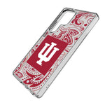 Indiana University Hoosiers Paisley Clear Phone Case for Samsung Galaxy
