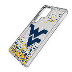 West Virginia University Mountaineers Confetti Clear Phone Case for Samsung Galaxy