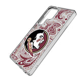 Florida State University Seminoles Paisley Clear Phone Case for Samsung Galaxy