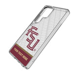 Florida State University Seminoles Athletic Wordmark Personalized EndZone Plus Clear Phone Case for Samsung Galaxy