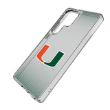 University of Miami Hurricanes Linen Clear Phone Case for Samsung Galaxy