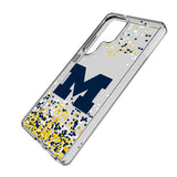University of Michigan Wolverines Confetti Clear Phone Case for Samsung Galaxy