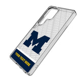 University of Michigan Wolverines Personalized EndZone Plus Clear Phone Case for Samsung Galaxy