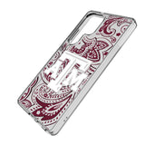 Texas A&M University Aggies Paisley Clear Phone Case for Samsung Galaxy
