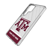 Texas A&M University Aggies Personalized EndZone Plus Clear Phone Case for Samsung Galaxy