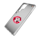 Cincinnati Reds 1974-1992 - Cooperstown Collection Linen Clear Phone Case for Samsung Galaxy