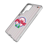Philadelphia Phillies 1984-1991 - Cooperstown Collection Pinstripe Clear Phone Case for Samsung Galaxy