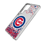 Chicago Cubs Confetti Clear Phone Case for Samsung Galaxy-1