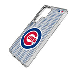 Chicago Cubs Text Backdrop Clear Phone Case for Samsung Galaxy-1