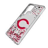 Cincinnati Reds Confetti Clear Phone Case for Samsung Galaxy
