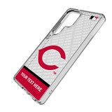 Cincinnati Reds Personalized EndZone Plus Clear Phone Case for Samsung Galaxy