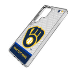 Milwaukee Brewers Personalized EndZone Plus Clear Phone Case for Samsung Galaxy