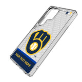 Milwaukee Brewers Personalized EndZone Plus Clear Phone Case for Samsung Galaxy