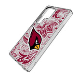 Arizona Cardinals Paisley Clear Phone Case for Samsung Galaxy