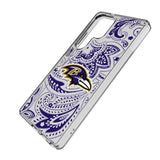 Baltimore Ravens Paisley Clear Phone Case for Samsung Galaxy