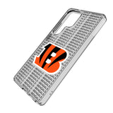 Cincinnati Bengals Text Backdrop Clear Phone Case for Samsung Galaxy