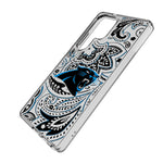 Carolina Panthers Paisley Clear Phone Case for Samsung Galaxy