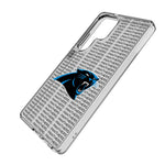 Carolina Panthers Text Backdrop Clear Phone Case for Samsung Galaxy