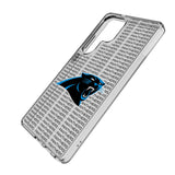 Carolina Panthers Text Backdrop Clear Phone Case for Samsung Galaxy