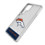 Denver Broncos Personalized EndZone Plus Clear Phone Case for Samsung Galaxy