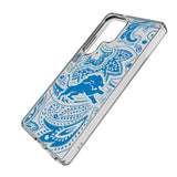 Detroit Lions Paisley Clear Phone Case for Samsung Galaxy