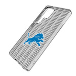 Detroit Lions Text Backdrop Clear Phone Case for Samsung Galaxy