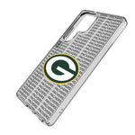 Green Bay Packers Text Backdrop Clear Phone Case for Samsung Galaxy