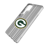Green Bay Packers Text Backdrop Clear Phone Case for Samsung Galaxy