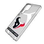 Houston Texans Personalized Tilt Clear Phone Case for Samsung Galaxy