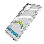 Los Angeles Chargers Personalized Tilt Clear Phone Case for Samsung Galaxy
