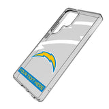Los Angeles Chargers Personalized Tilt Clear Phone Case for Samsung Galaxy