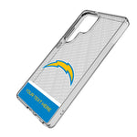 Los Angeles Chargers Personalized EndZone Plus Clear Phone Case for Samsung Galaxy