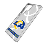 Los Angeles Rams Personalized Tilt Clear Phone Case for Samsung Galaxy