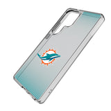 Miami Dolphins Linen Clear Phone Case for Samsung Galaxy