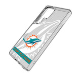 Miami Dolphins Personalized Tilt Clear Phone Case for Samsung Galaxy