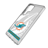 Miami Dolphins Personalized Tilt Clear Phone Case for Samsung Galaxy
